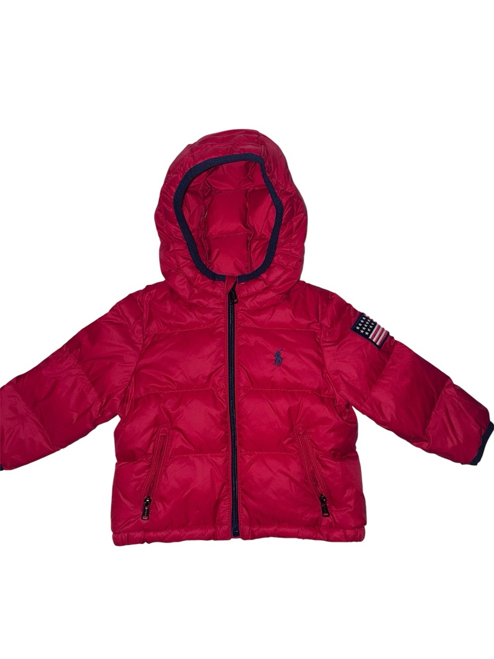 Polo Ralph Lauren Red Puffer Down Jacket Kids Size 12 months
